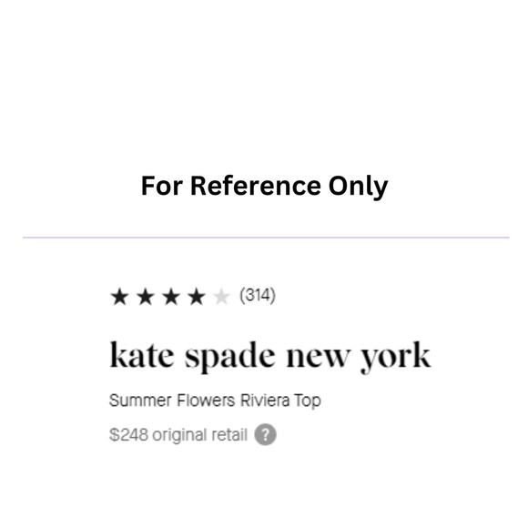 NWOT Reworked Kate Spade Summer Flowers Riviera Top Size XS - 1-2 DAY QUICK SHIP - Picture 7 of 8